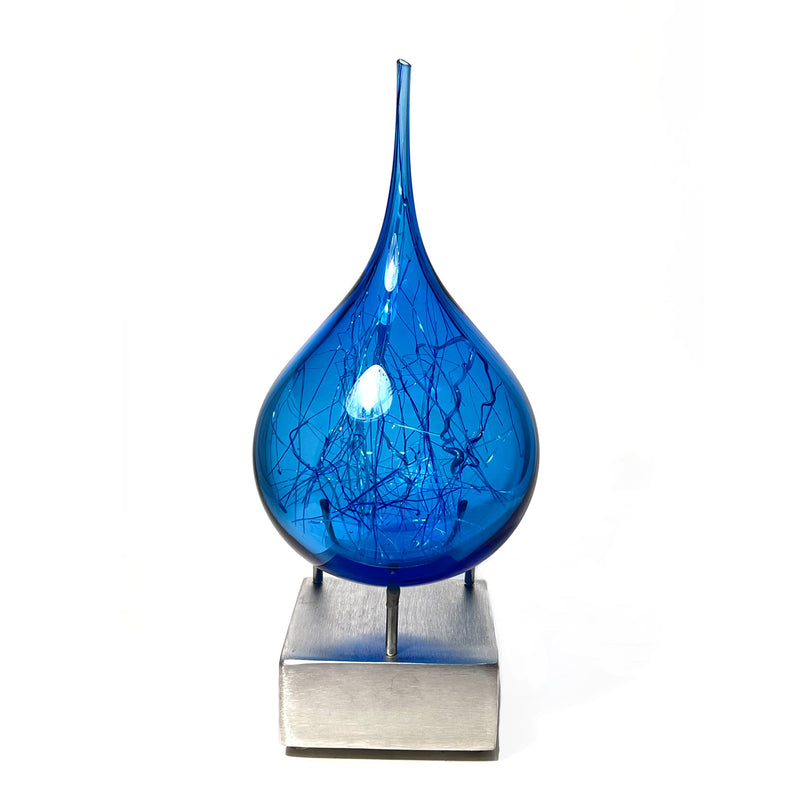 Filament Teardrop Dark Blue - Petroff Gallery - Glass art