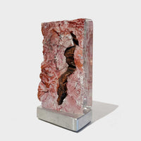 Rose Shell Tower with Copper Foil and Ruby Thread - Petroff Gallery - Glass Art