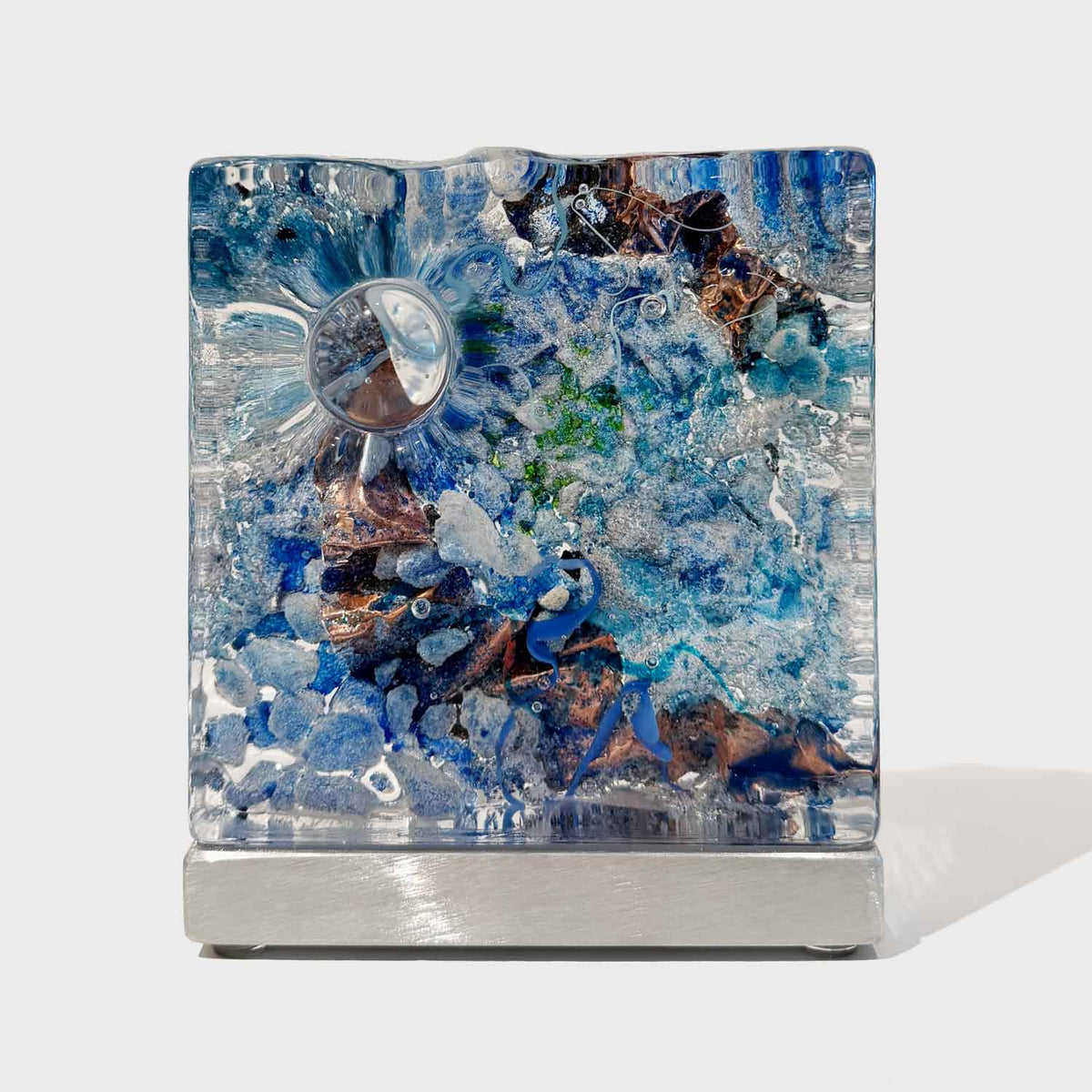 Aquascape with Lens - Petroff Gallery - Glass Art