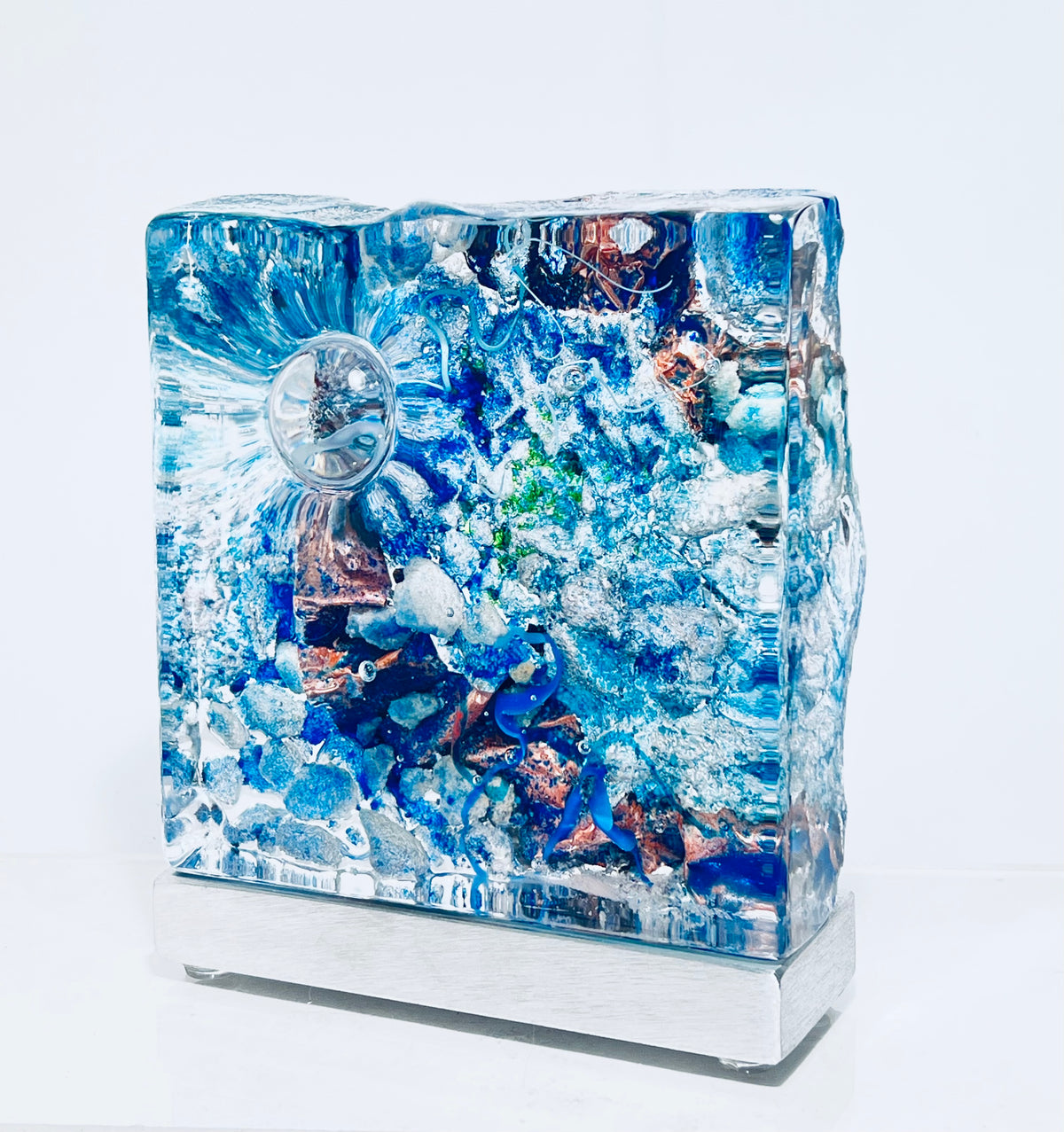 Aquascape with Lens  - Petroff Gallery - Glass art