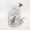 Bee Lid Honeycomb Jar with Honey Dauber