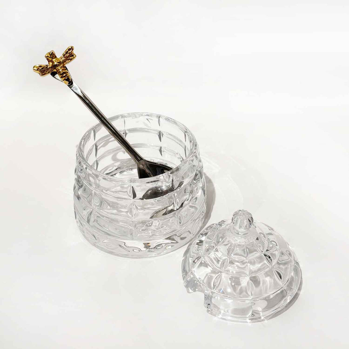 Beehive Honey Pot with Spoon - Petroff Gallery - Tableware