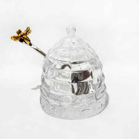 Beehive Honey Pot with Spoon - Petroff Gallery - Tableware