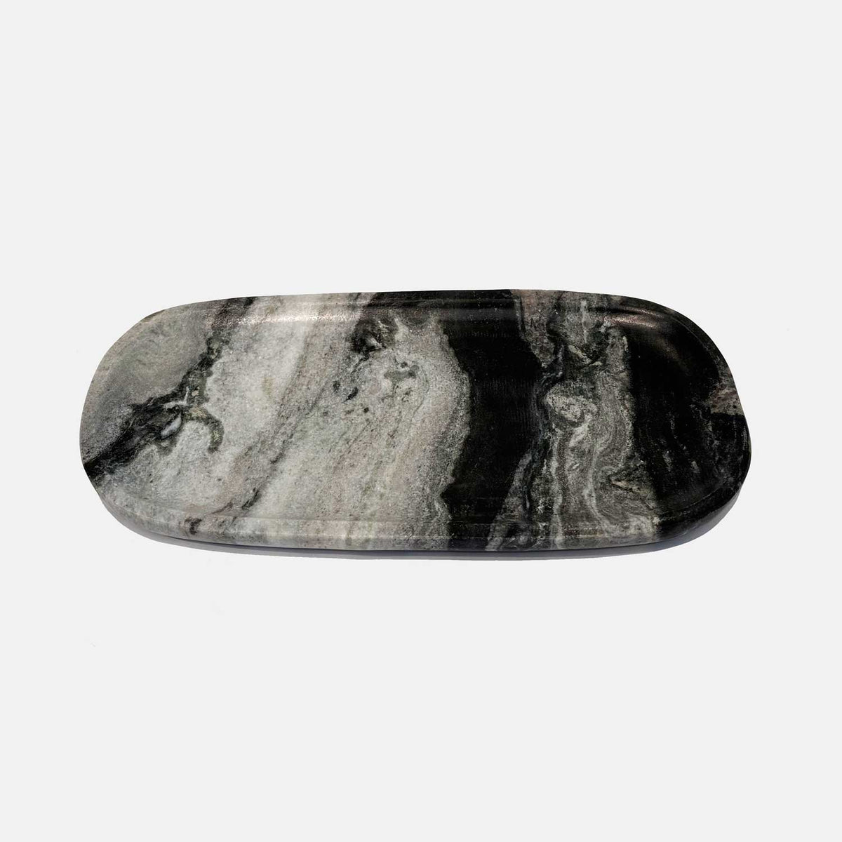 Small Oblong Tray Black 2 - Petroff Gallery - Tableware