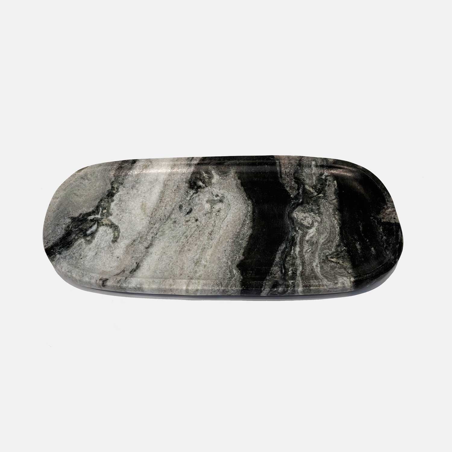 Small Oblong Tray Black 2 - Petroff Gallery - Tableware