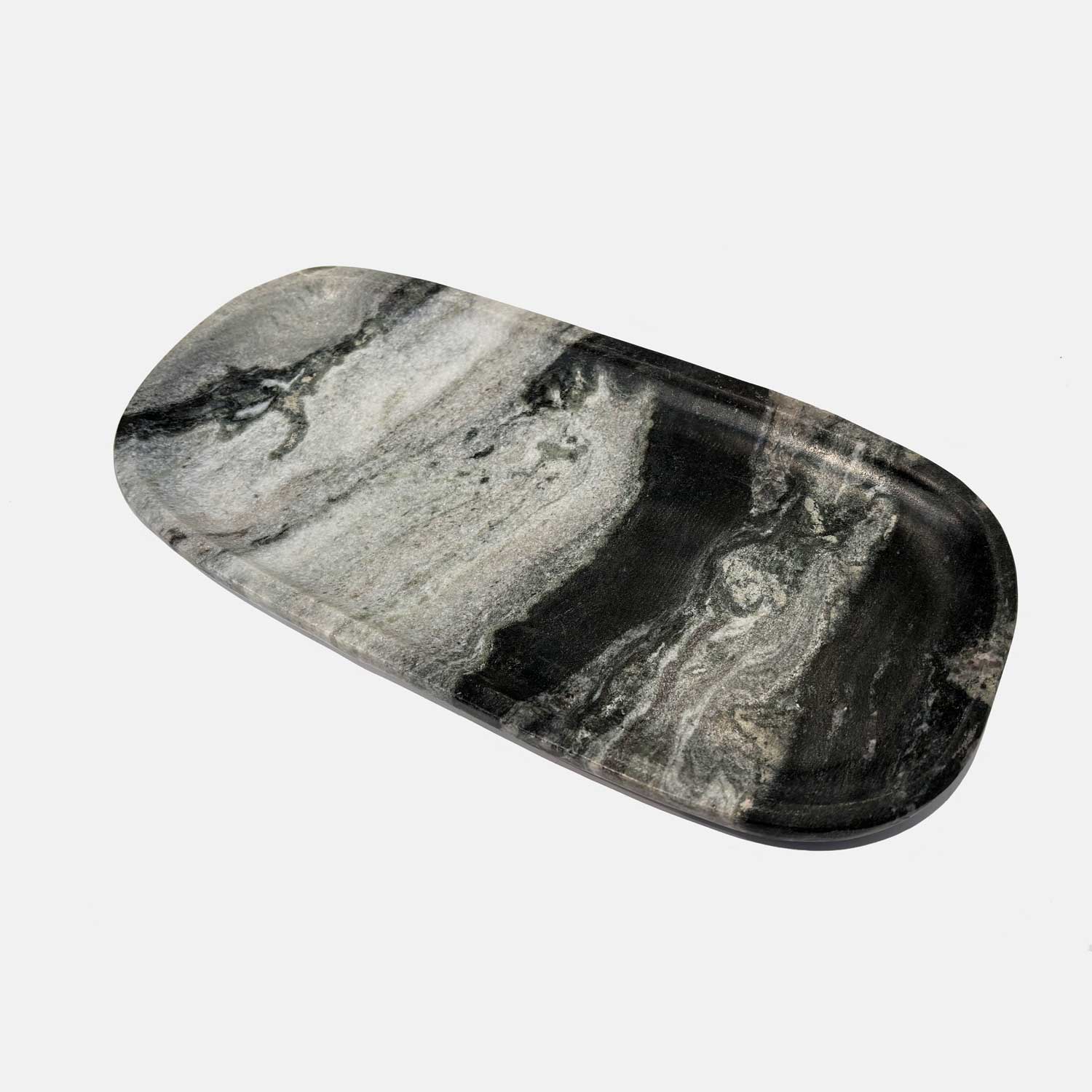 Small Oblong Tray Black 2 - Petroff Gallery - Tableware