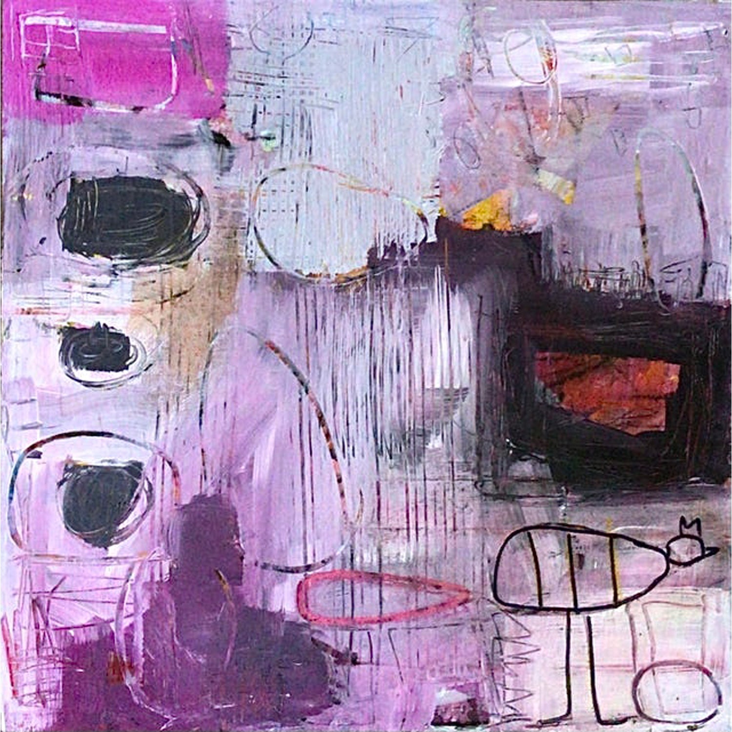 A Little Birdie Told Me So 16" x 16" - Petroff Gallery - Painting
