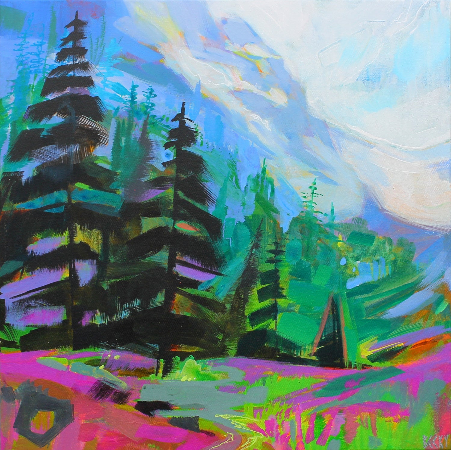 All in a Day's Play 16" x 16" - Petroff Gallery -  - Becky Holuk - All in a Day's Play 16x16