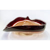 Amber/Autumn Red Cane Bowl - Petroff Gallery - Glass Art