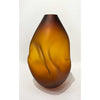 Amber Summit Vase Matte Finish -Petroff Gallery - Glass Art