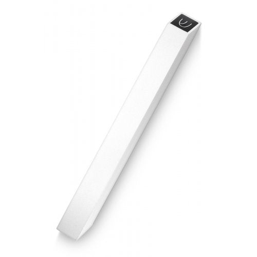 Angle Mezuzah - White with Grey Shin - Petroff Gallery -  - Adi Sidler - Angle Mezuzah White with Grey Shin, 6" tall