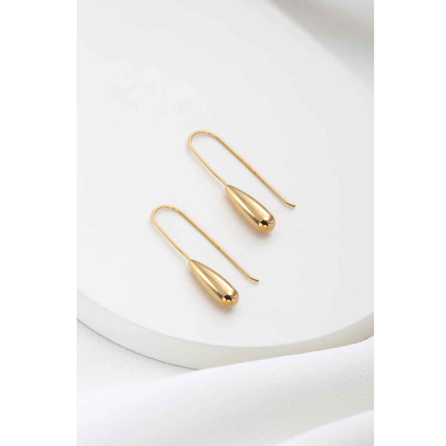 Anka Drop Earrings Gold - Petroff Gallery - Jewellery