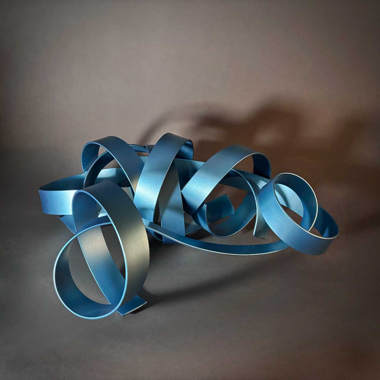 Aqua Blue Knotted Chaos - Petroff Gallery - Sculpture
