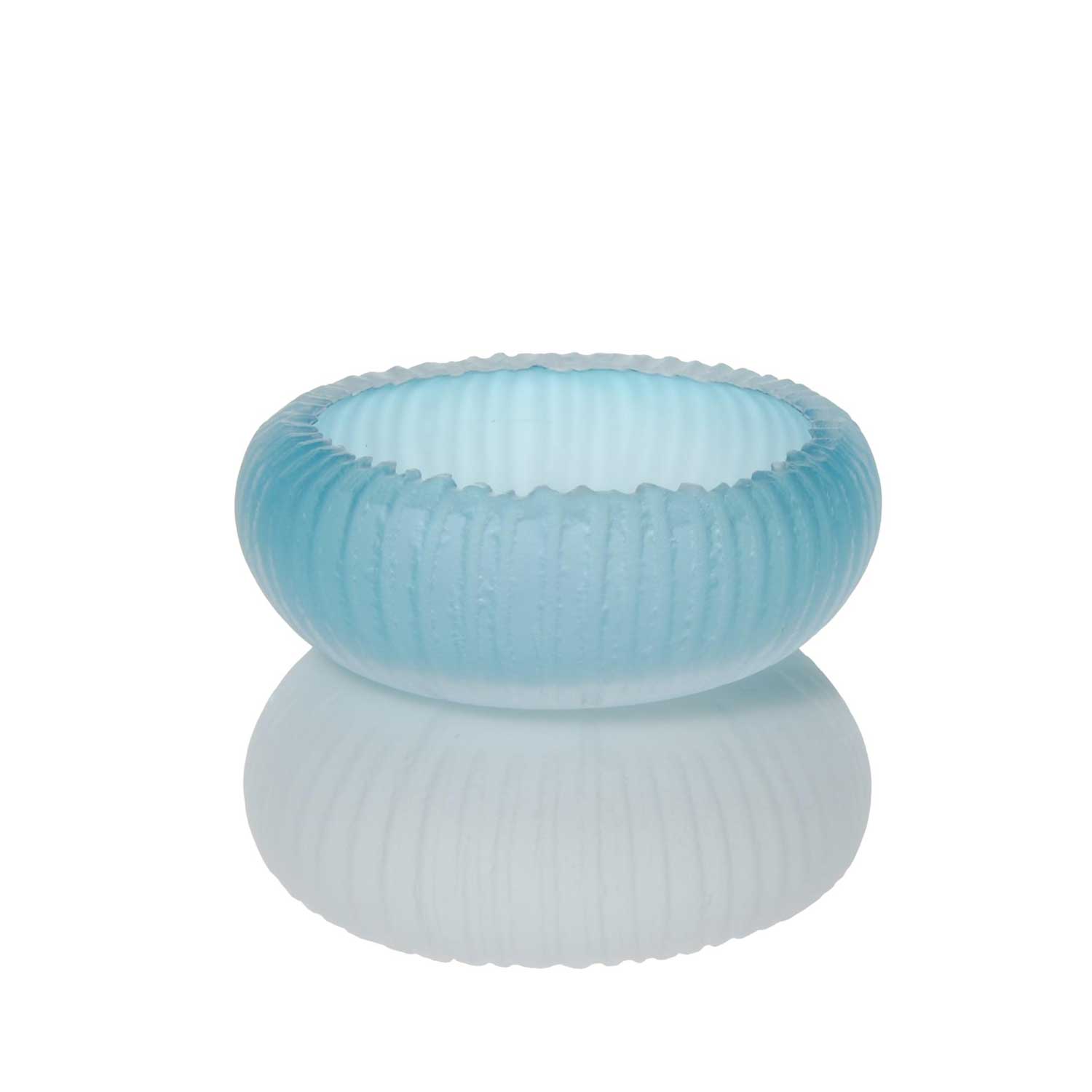 Aqua Saw Carved Dish 4" Petroff Gallery 