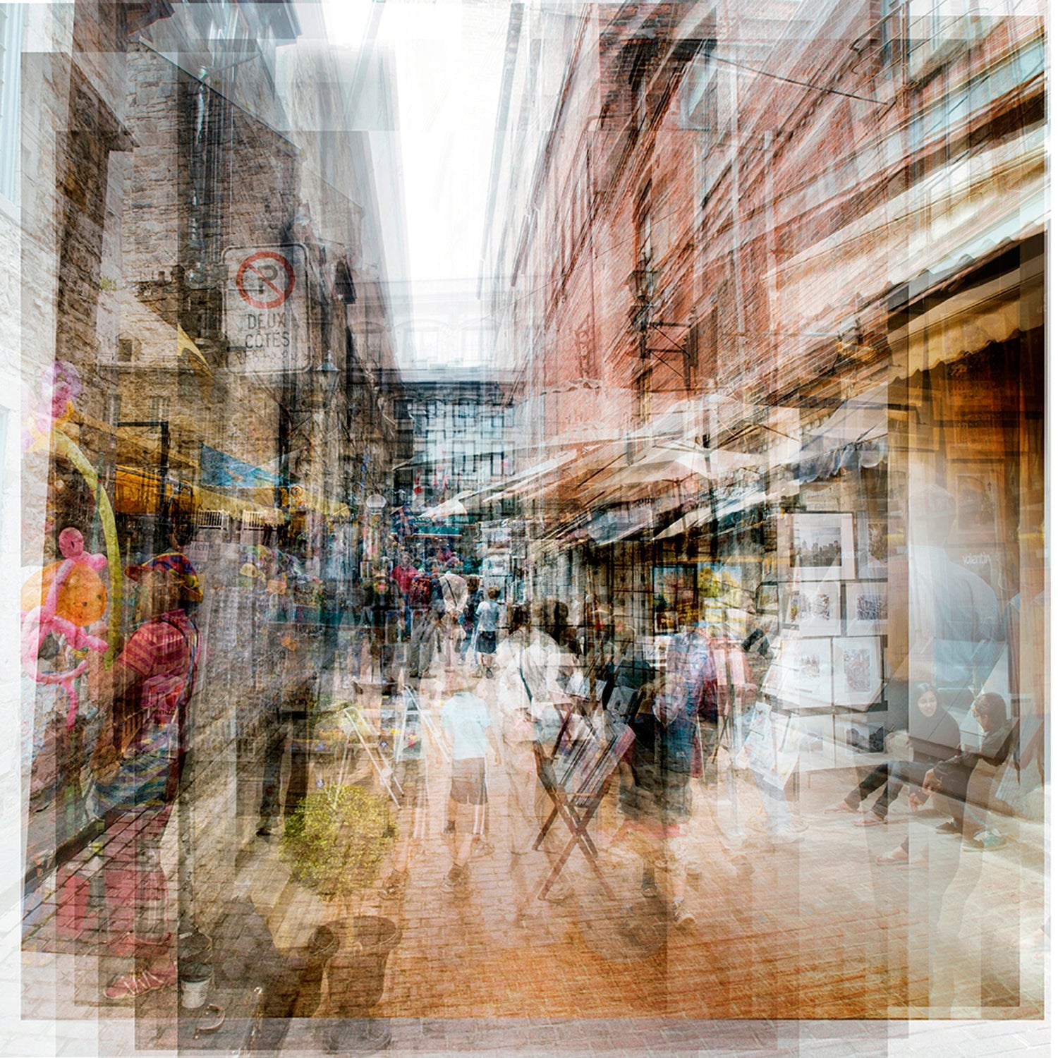 Artist's Alley 33" x 33" - Petroff Gallery -  - Chris Albert - Artist's Alley 33" x 33"