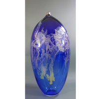Atlas Vase 23" Blue - Petroff Gallery - Glass Art