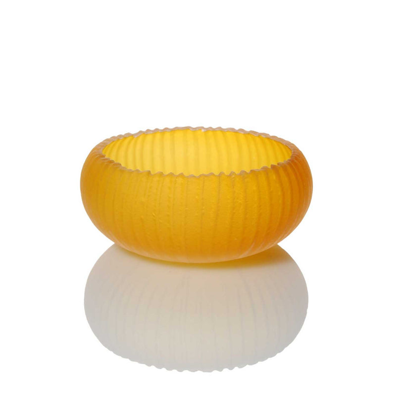 Aurora Yellow Sar Carved Dish 4" Petroff Gallery 