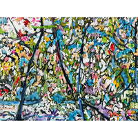Autumn in Freefall 48" x 32" Detail View - Petroff Gallery - Painting
