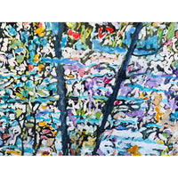Autumn in Freefall 48" x 32" Detail View - Petroff Gallery - Painting