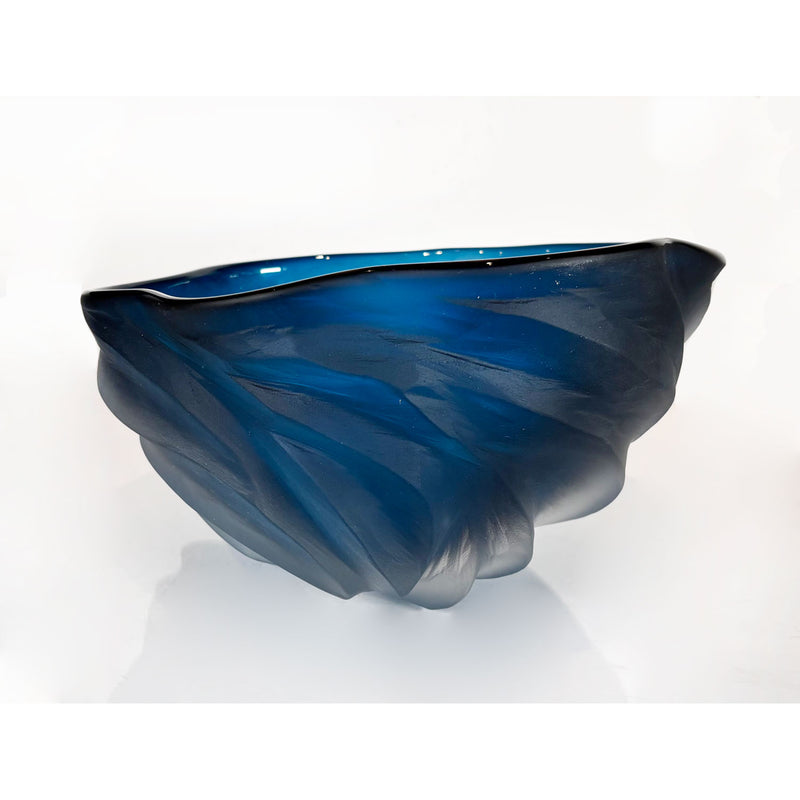 Seagreen Undula Bowl - Petroff Gallery - Glass Art