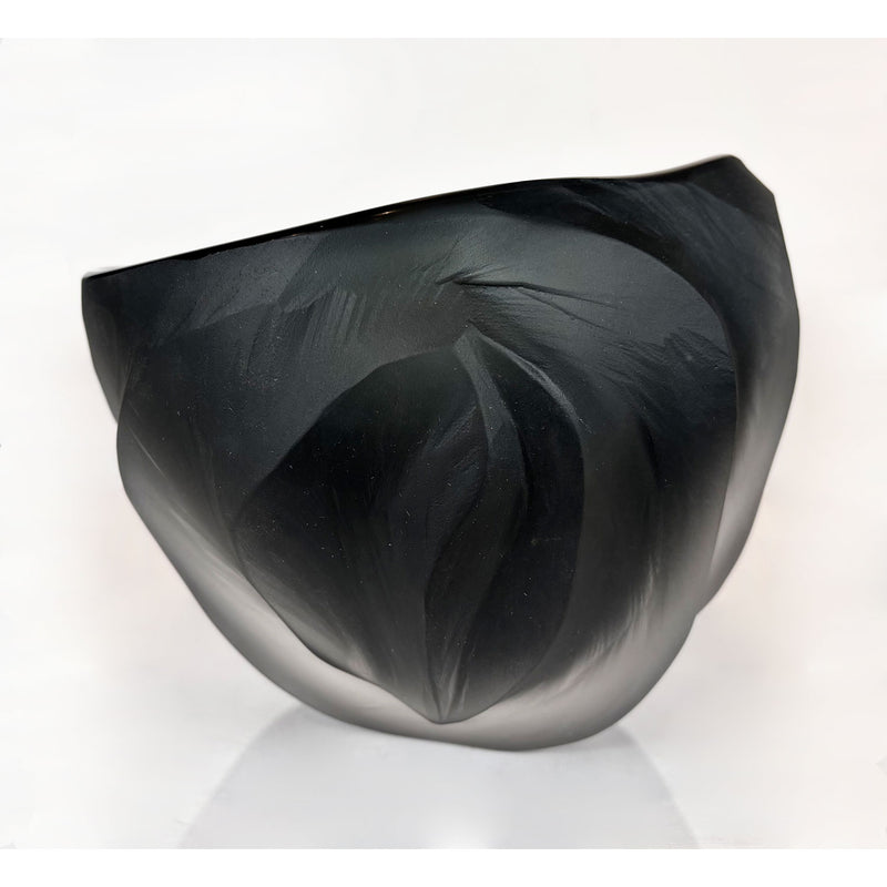Smokey Blue Undula Bowl - Petroff Gallery - Glass Art