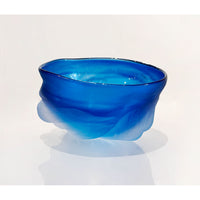Aqua Undula Bowl 1 - Petroff Gallery - Glass Art