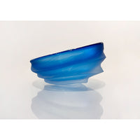Aqua Undula Bowl 2 - Petroff Gallery - Glass Art
