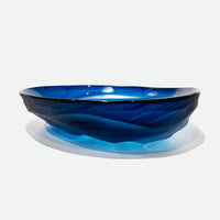 Sea Green Low Undula Bowl - Petroff Gallery - Glass Art