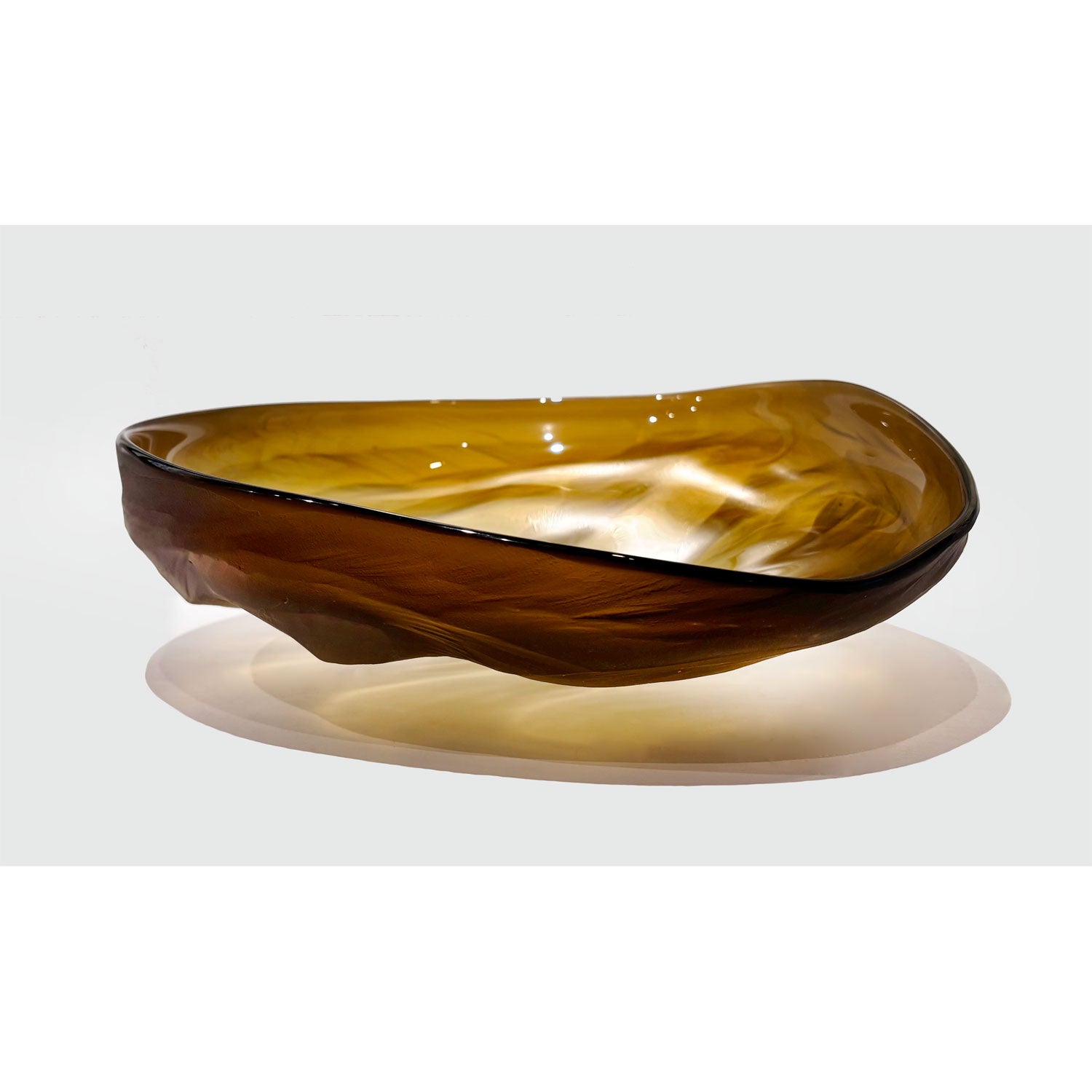 Sargasso Low Undula Bowl - Petroff Gallery - Glass Art