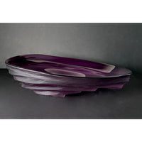 Amethyst Low Undula Bowl - Petroff Gallery - Glass Art