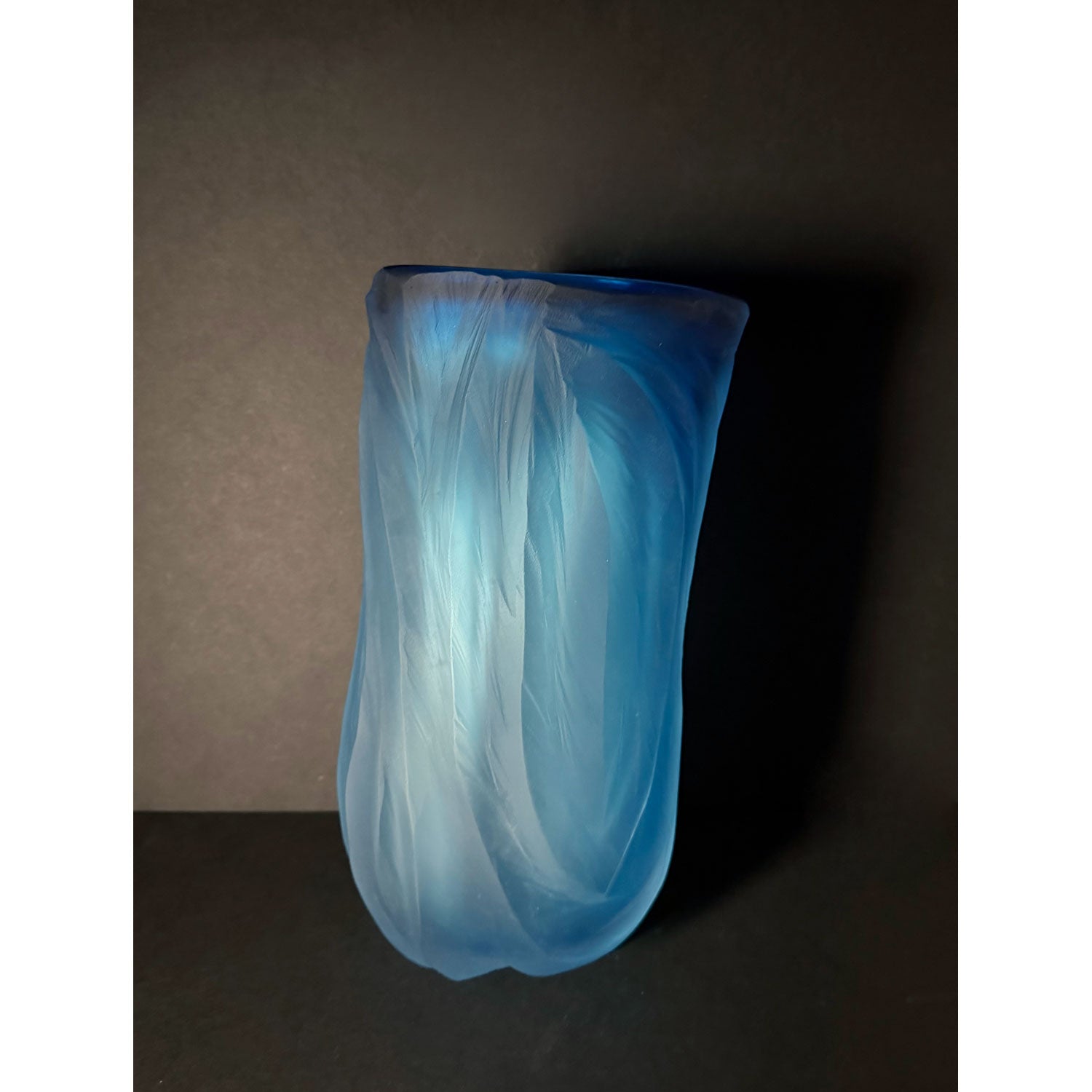 Aqua Undula Vessel - Petroff Gallery - Glass Art