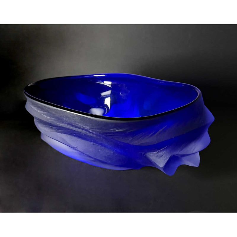 Cobalt Undula Bowl - Petroff Gallery - Glass Art