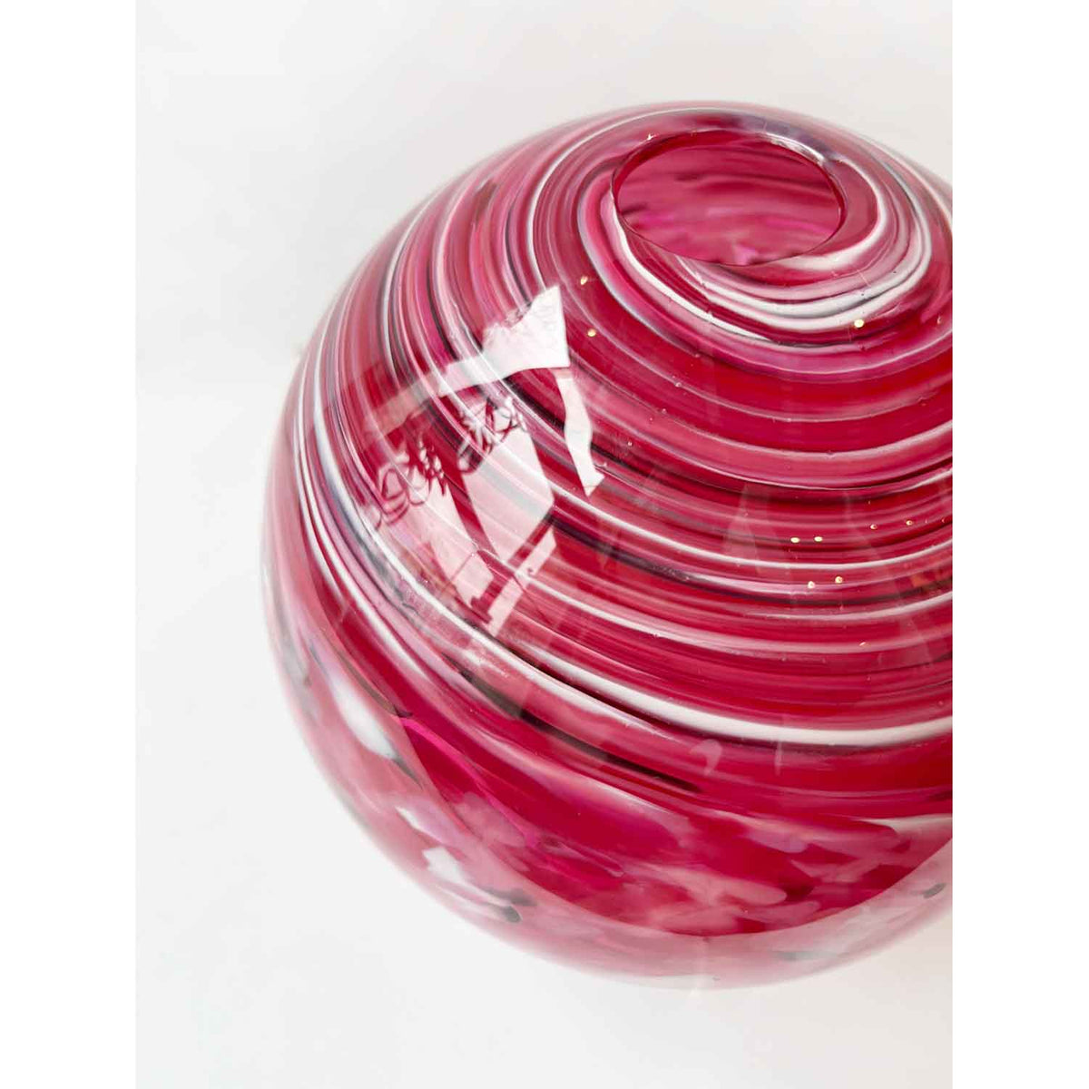 Rose Ball Vase 9" - Petroff Gallery - Glass Art
