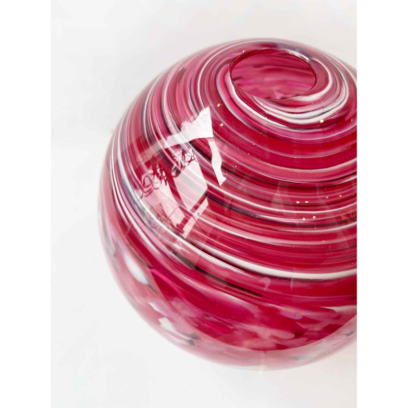 Rose Ball Vase 9" - Petroff Gallery - Glass Art