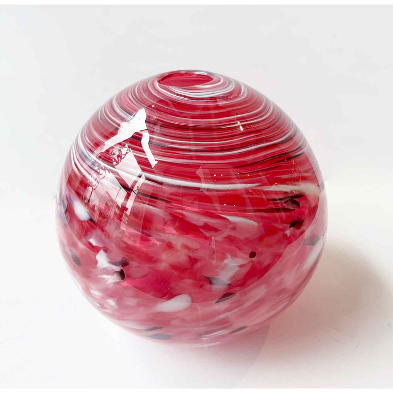 Rose Ball Vase 9" - Petroff Gallery - Glass Art