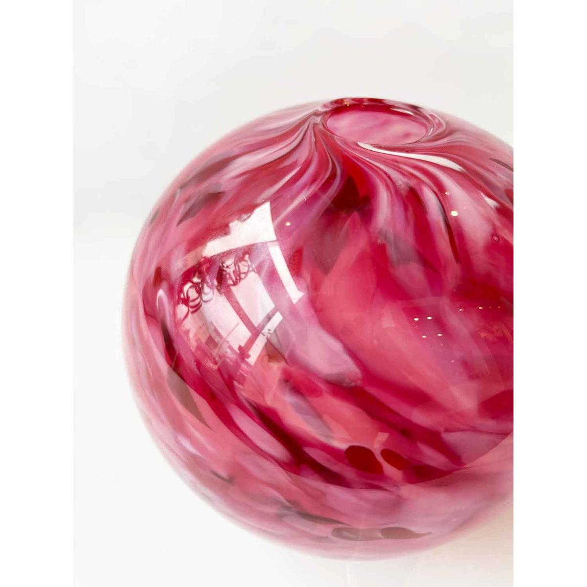 Rose Ball Vase 6"  - Petroff Gallery - Glass Art