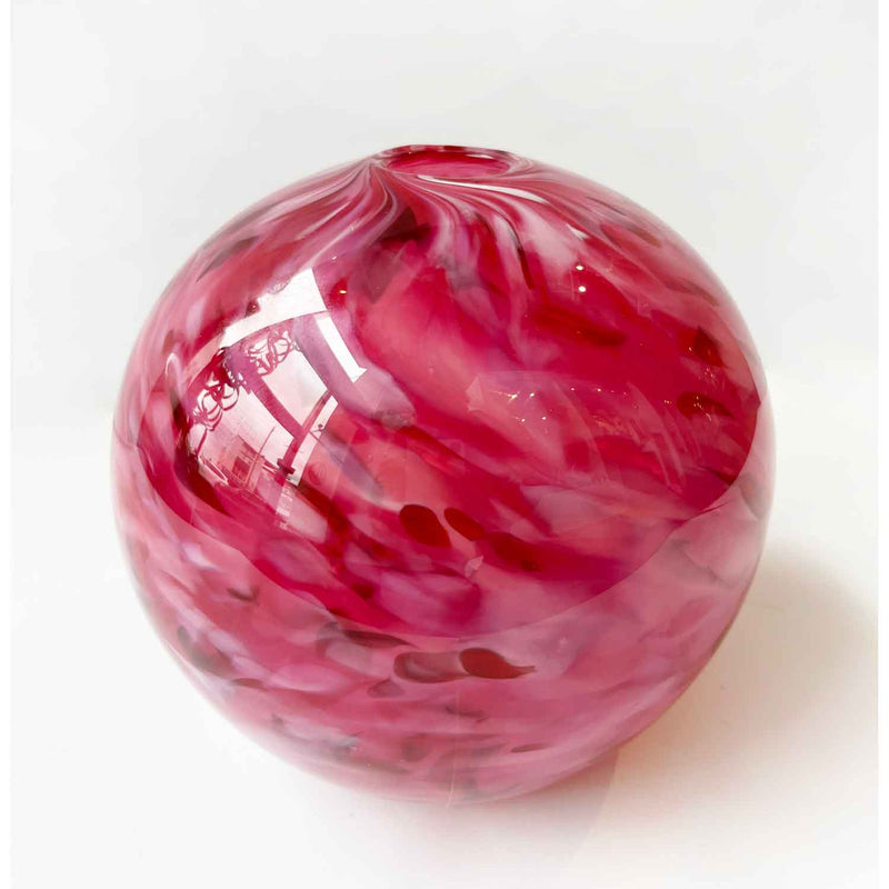 Rose Ball Vase 6"  - Petroff Gallery - Glass Art