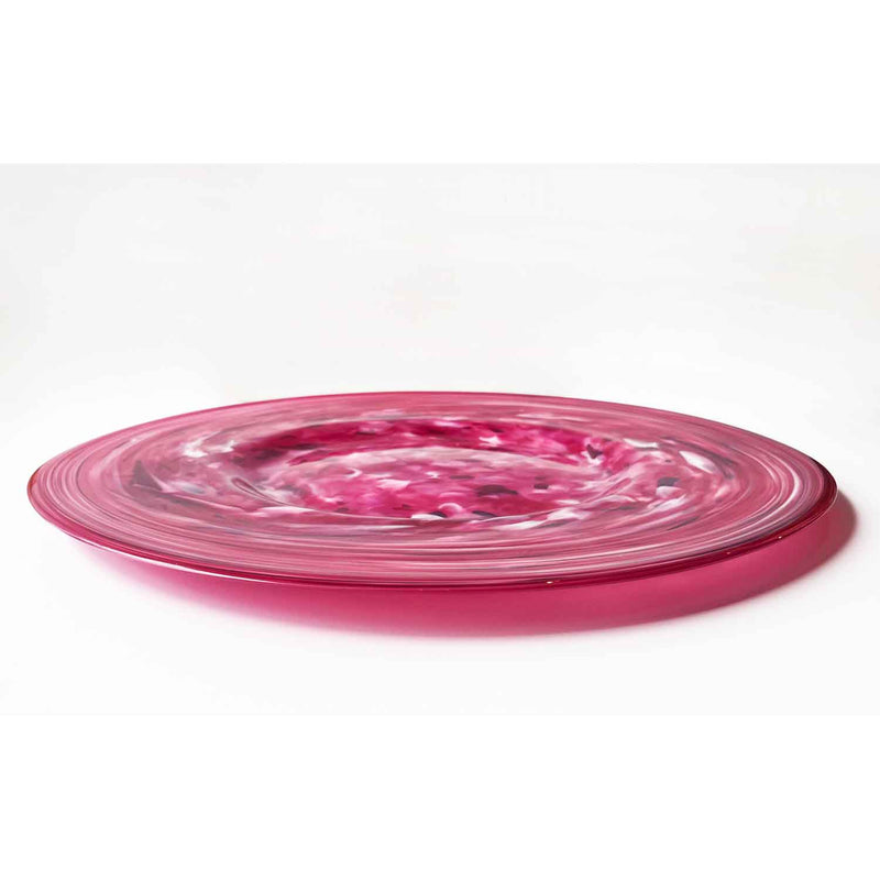 Rose Platter 18" - Petroff Gallery - Glass Art