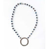 Circle with Small Black Pearls Necklace - Petroff Gallery - Jewellery
