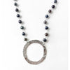 Circle with Small Black Pearls Necklace - Petroff Gallery - Jewellery