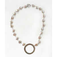 Circle White Coin Pearls Necklace - Petroff Gallery - Jewellery