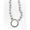 Circle Grey Coin Pearls Necklace