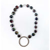 Large Circle Black Coin Pearls Necklace - Petroff Gallery - Jewellery