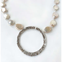 Large Oval Pink Coin Pearls Necklace - Petroff Gallery - Jewellery
