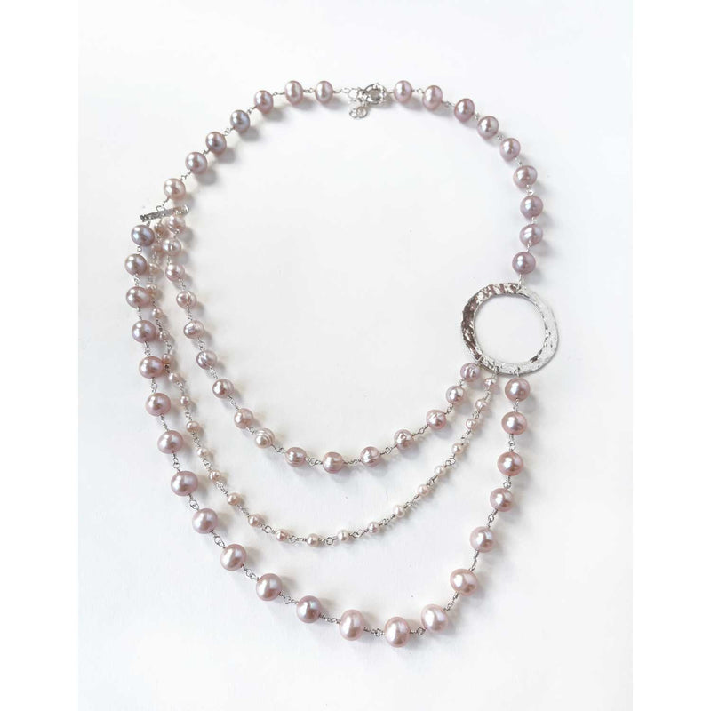 Sultana Pink Pearls Necklace - Petroff Gallery - Jewellery