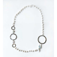 Tri-Arc White Large Pearls Necklace - Petroff Gallery - Jewellery