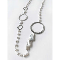 Tri-Arc White Large Pearls Necklace - Petroff Gallery - Jewellery