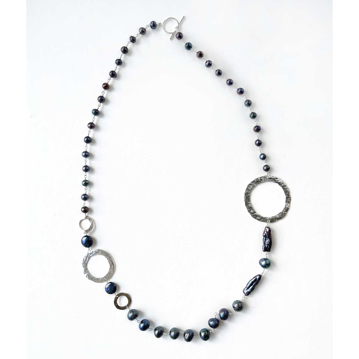 Tri-Arc Grey Pearls Necklace - Petroff Gallery - Jewellery