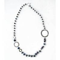 Tri-Arc Grey Pearls Necklace - Petroff Gallery - Jewellery