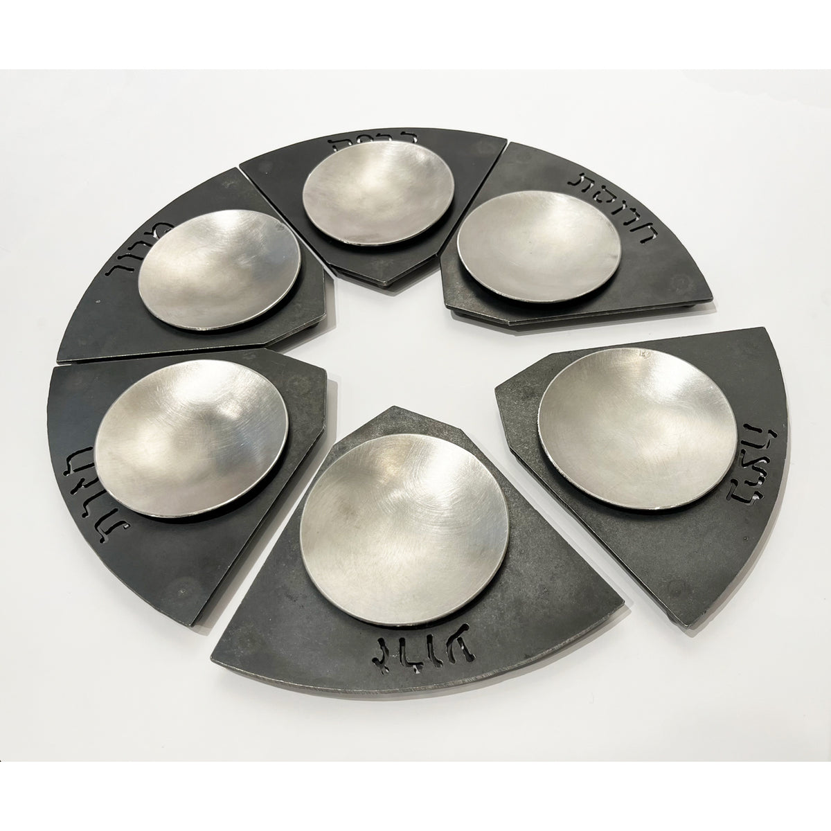 Modular Seder Plate - Stainless Steel Plates